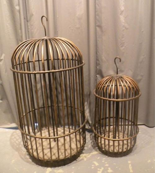 铁艺个性鸟笼雕塑摆件云纹雕塑摆件鸟笼雕塑定制金属工艺品深圳金属